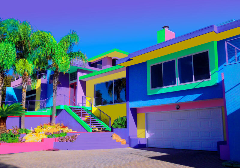 Как выглядит дом, который ненавидят все соседи: 12 ярких фото Джейн, особняк, просто, очень, произведение, искусства, решила, художница, бежевого, яркие, песочного, оттенки, творение, стены, Готлиб, мечта, цвета, люблю, превратить, ничего
