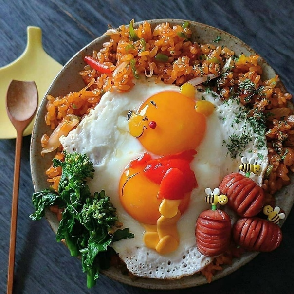 Девушка из Японии создает шедевры из еды для своей семьи еда,креатив