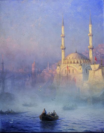 И. Айвазовский. «Мечеть Топхане» (мечеть Нусратие в Топхане) 1894г.