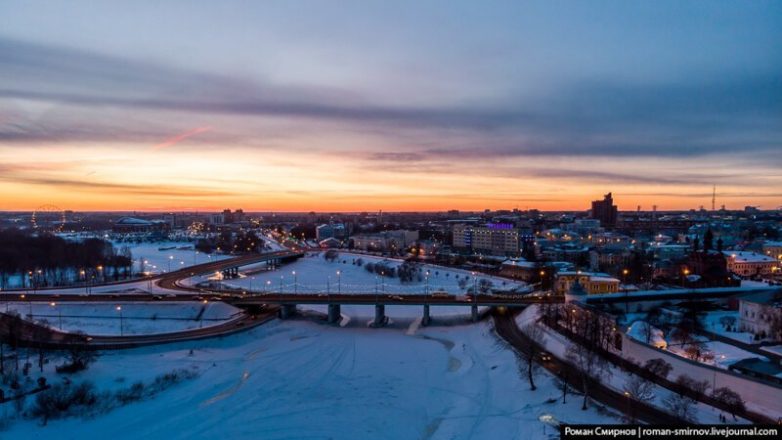 Очарование российской провинции: пролетая над зимним Ярославлем 