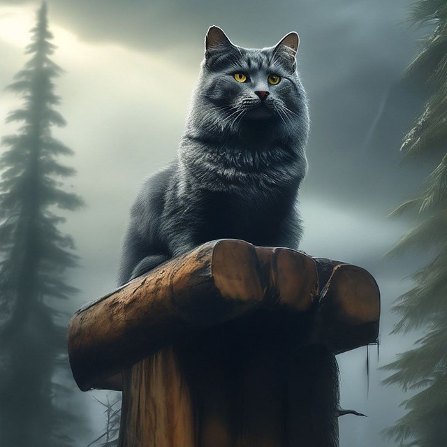 Кот Баюн. Нейросеть Шедеврум.