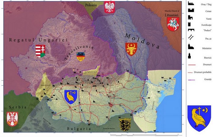 Карта средневековой Валахии. | Фото:top.thepo.st