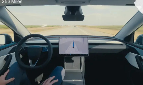 Tesla показала таймлапс 580 км-поездки на автопилоте