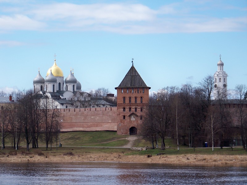 Вид на кремль Города России, Господин Великий Новгород, великий новгород, новгород, пейзажи, путешествия, россия