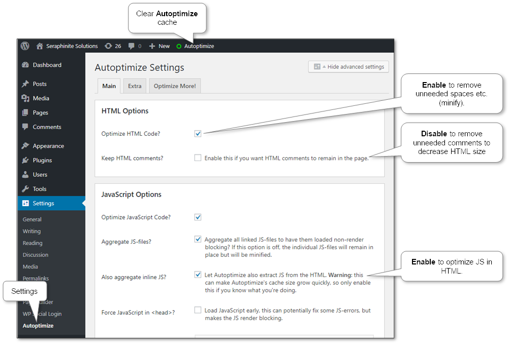 autoptimize-plugin-settings