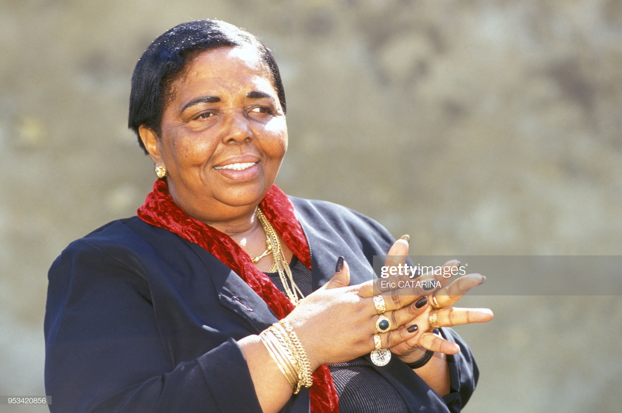 Portrait de Ces&Atilde;&iexcl;ria &Atilde;vora en 1997 : News Photo