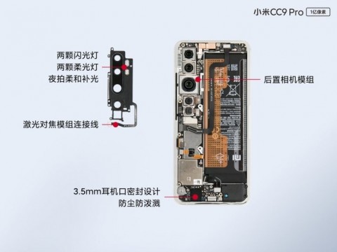 Xiaomi показала необычный «внутренний мир» нового Mi Note 10 корпусе, находится, аккумулятор, всего, небольшую двухстороннюю, составляет, толщина, OLEDдисплеем, 647дюймовым, интегрированный, пальцев, отпечатков, сканер, оптический, аккумулятором, Lплату Под, другую, электронику, такого, TypeC