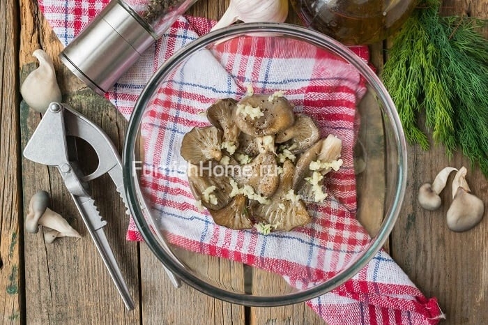 Вешенки в чесночном маринаде блюда из грибов,закуски