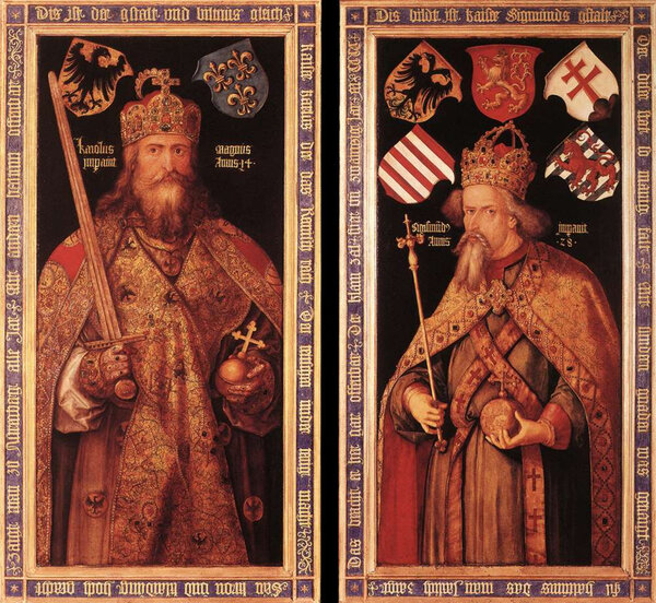 Император Карл Великий и император Сигизмунд. Альбрехт Дюрер, 1513