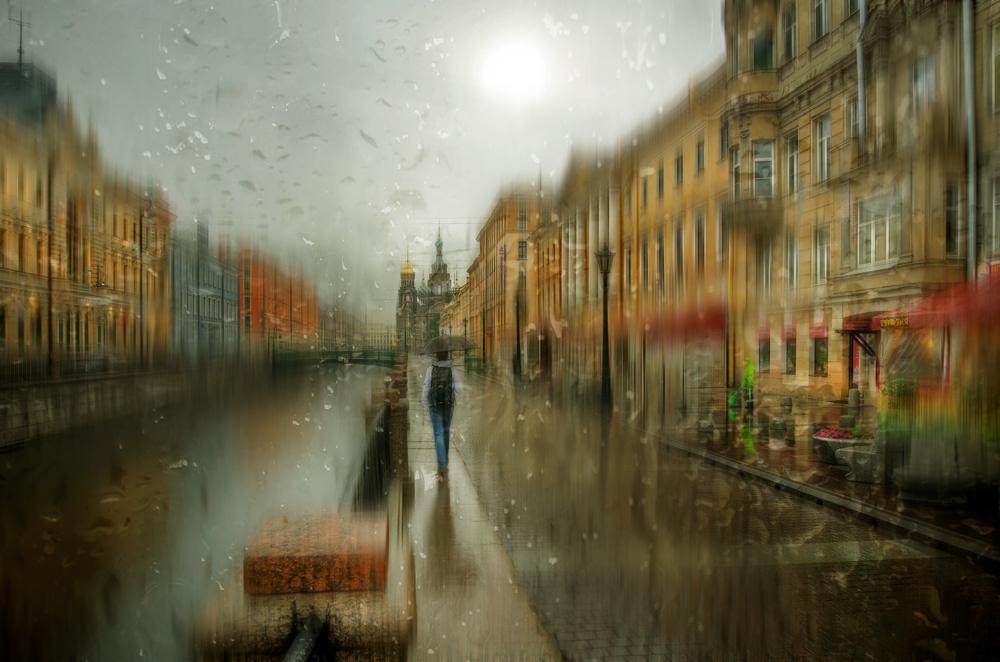 Картинные фотографии Эдуарда Гордеева: Дождливые городские пейзажи дождь, красиво, фото
