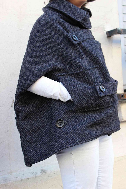Переделка пальто в стильный кейп одежда