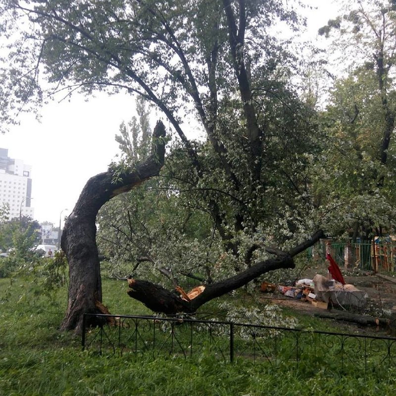 Вчерашний дождь и ураган в Киеве гроза, киев, потоп