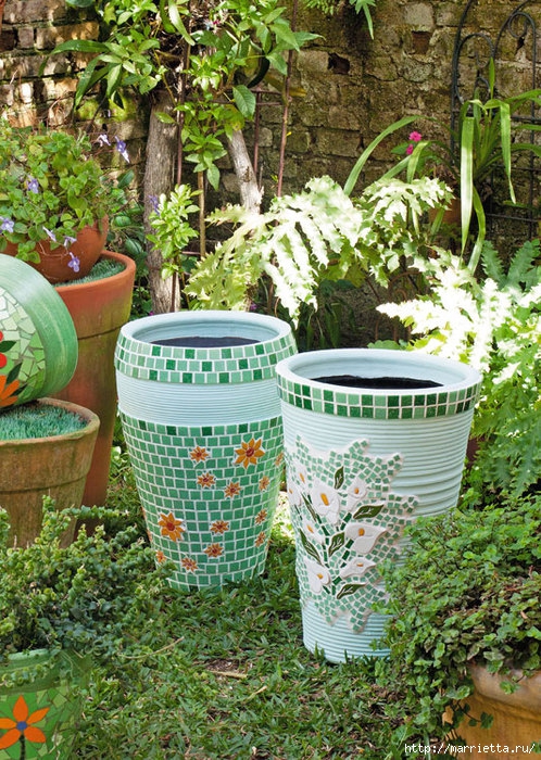 Вы еще не украсили свои цветочные горшки мозаикой? Вы еще не украсили свои цветочные горшки мозаикой? вдохновение