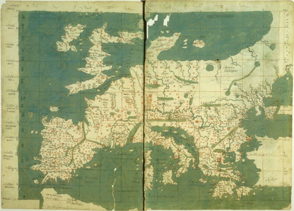 Ptolemy, Geography In Greek Paper Fifteenth century (Птолемей, География. Греческий документ. Пятнадцатый век.)