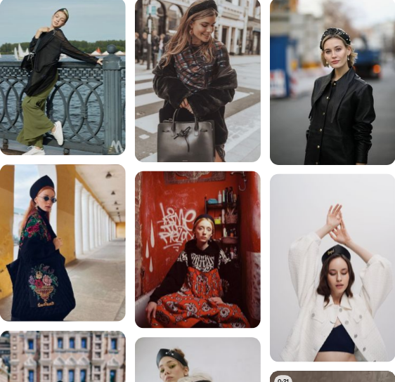 Современный минималистичный кокошник на Pinterest.