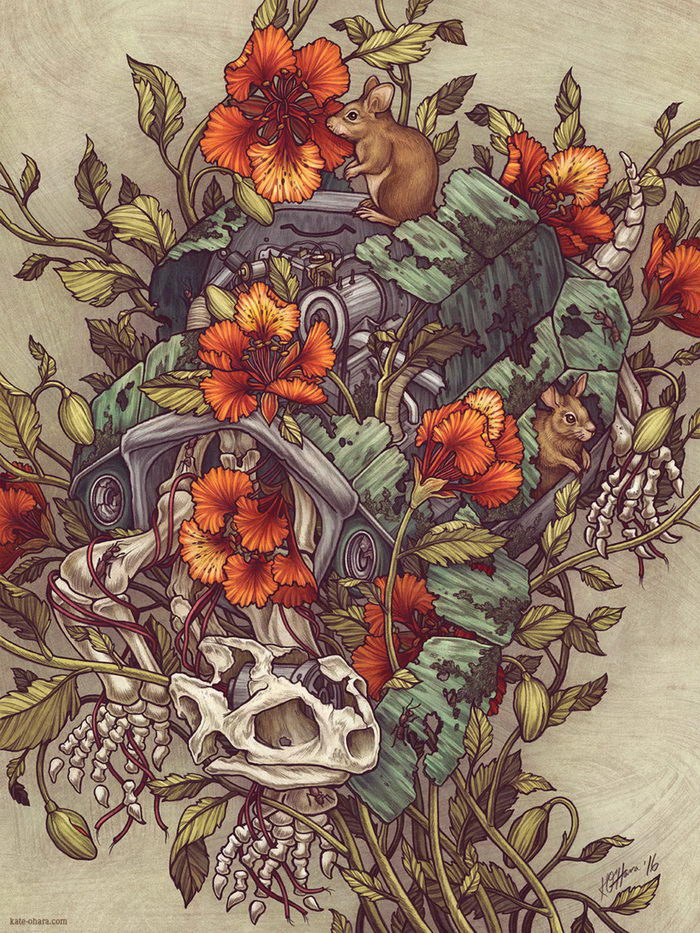 Мистические работы, в которых люди и животные соединяются в единое целое 