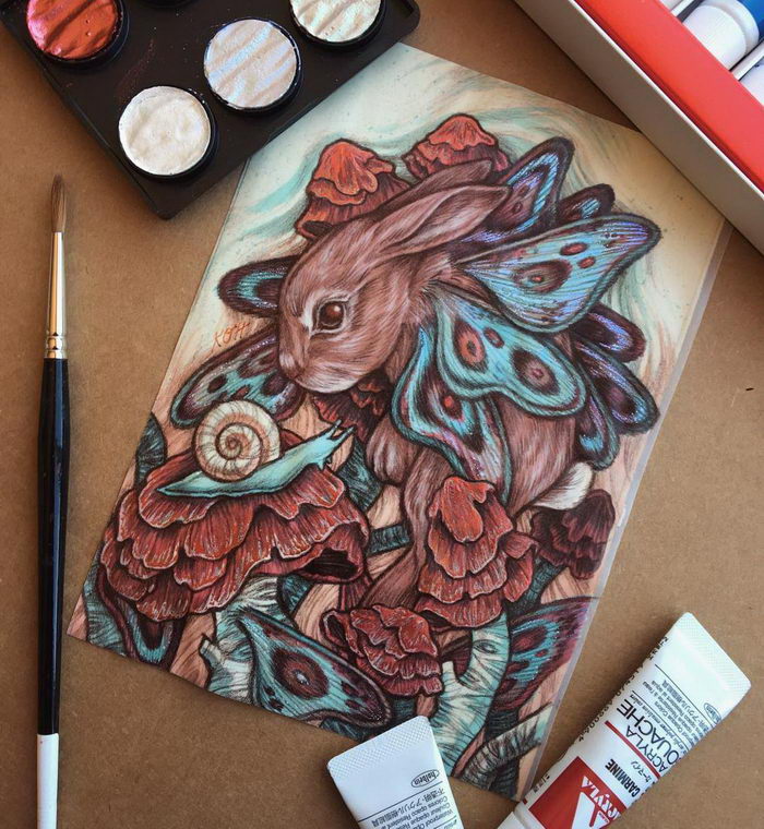 Мистические работы, в которых люди и животные соединяются в единое целое 