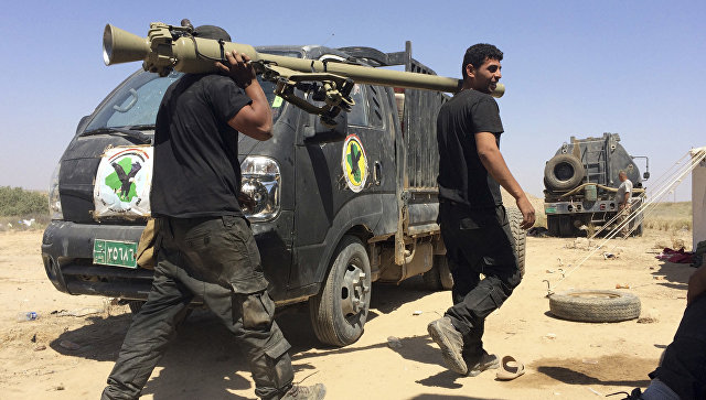 Иракские контртеррористические силы возле города Фаллуджи