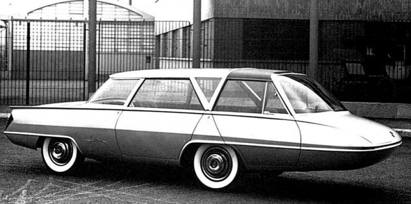 Несмотря на длинный передний свес, «Селена» относилась к вагонной компоновке. 1959 год авто, автодизайн, автомобили, дизайн, интересные автомобили, минивэн, ретро авто