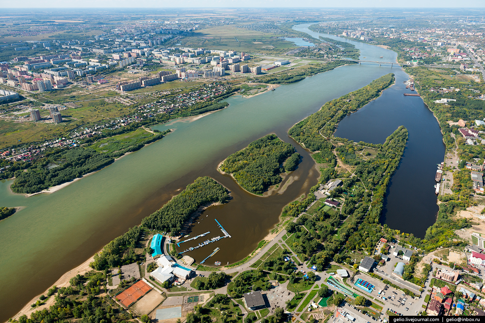 Омск с вертолёта