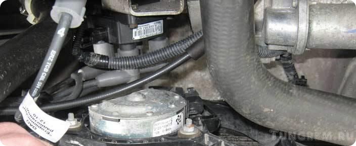 Замена вентилятора охлаждения радиатора Lada Kalina