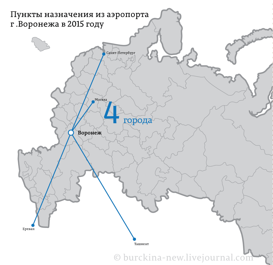 Куда можно улететь из Воронежа сегодня