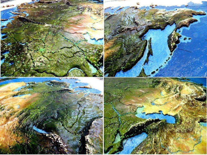 Житель Надыма сделал объёмную карту мира из пустой стены в своём гараже Житель Надыма сделал объёмную карту мира из пустой стены в своём гараже прикладное