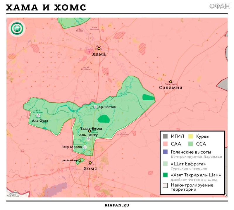 Карта военных действий — Хомс