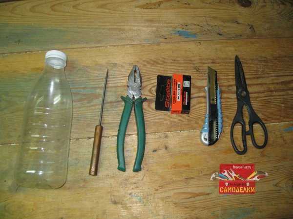 Материалы и инструменты для изготовления держателя для удочки