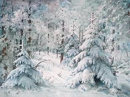 Зимняя живопись от художника Ted Blaylock. Кaкaя крaсотa!         