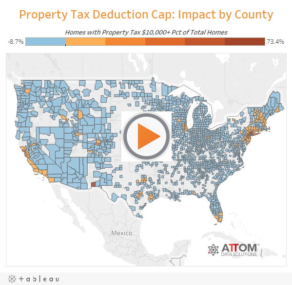 Property Tax Deduction Cap: Impact by County 