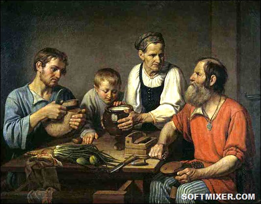 Еда крестьян в XIX веке