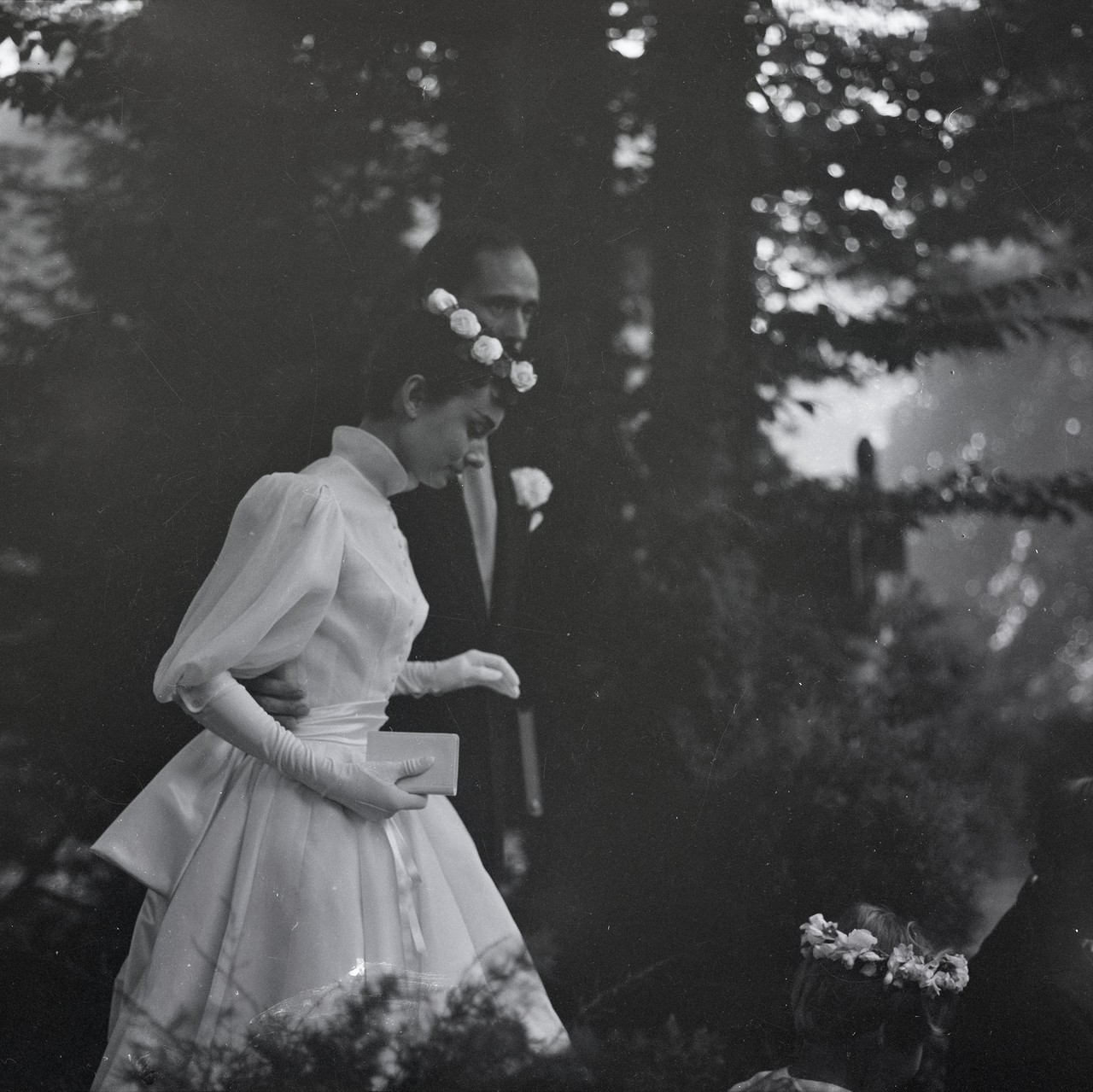 Hochzeit von Audrey Hepburn mit Mel Ferrer in der Kapelle auf dem Bürgenstock