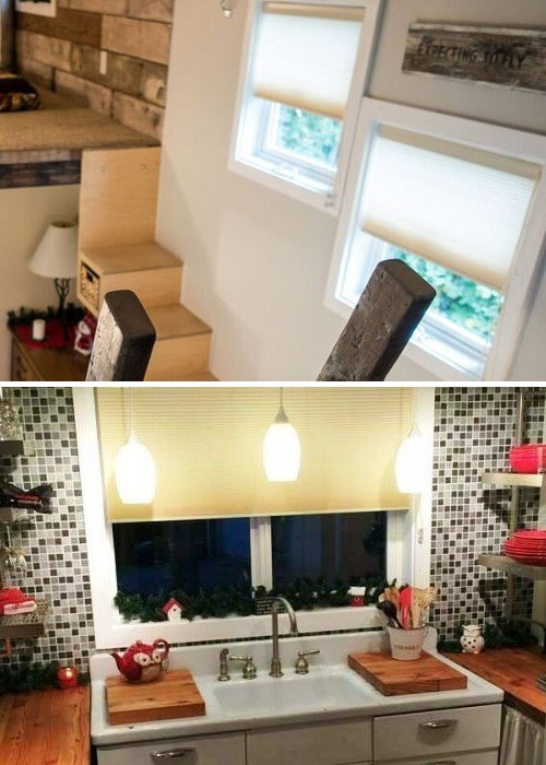 Благодаря окнам, установленным на разных уровнях, домик стал светлым и уютным («My Empty Nest»). | Фото: new.neveroyatno.website.