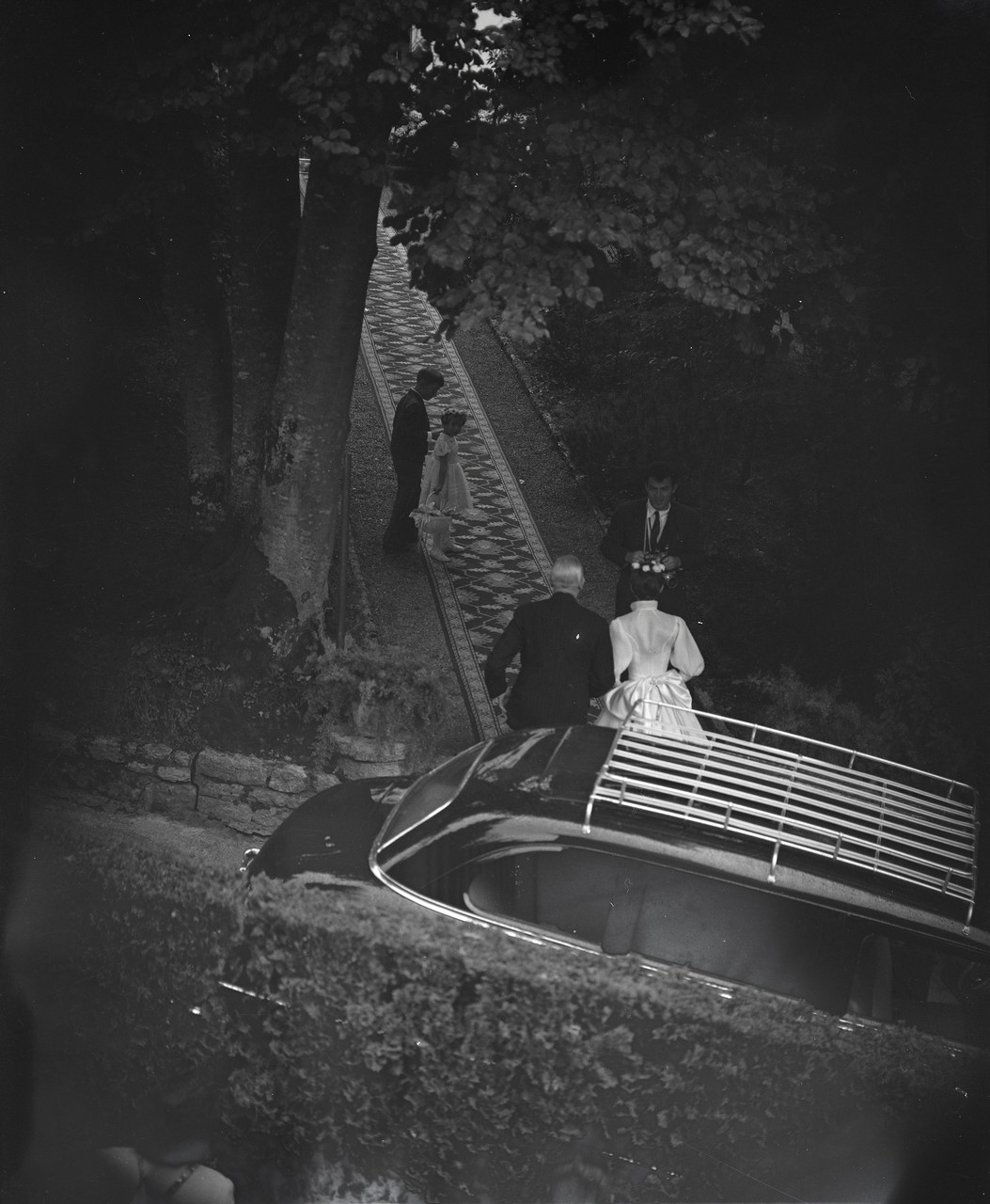 Hochzeit von Audrey Hepburn mit Mel Ferrer in der Kapelle auf dem Bürgenstock