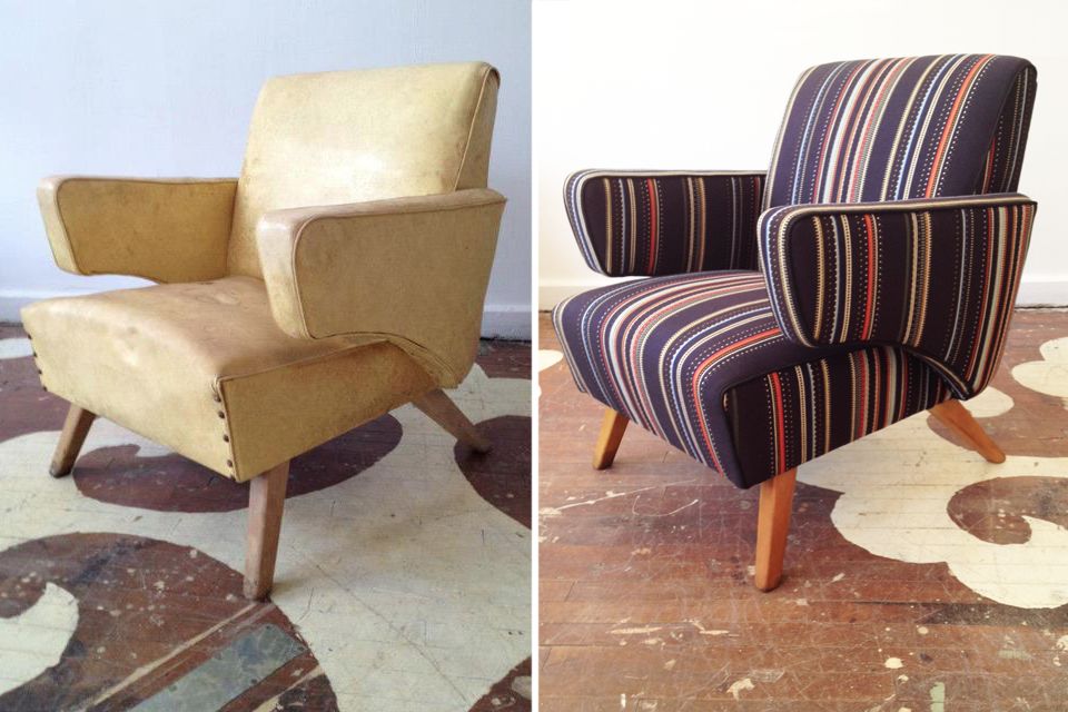 Перетяжка мебели до и после фото