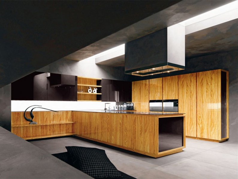 Вместительная мебель на кухне - дизайн 2016 года