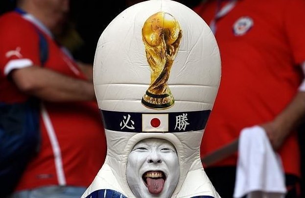 Япония болельщики, необычно, оригинально, поддержка на пять, россия, утбол, фанаты, чемпионат мира