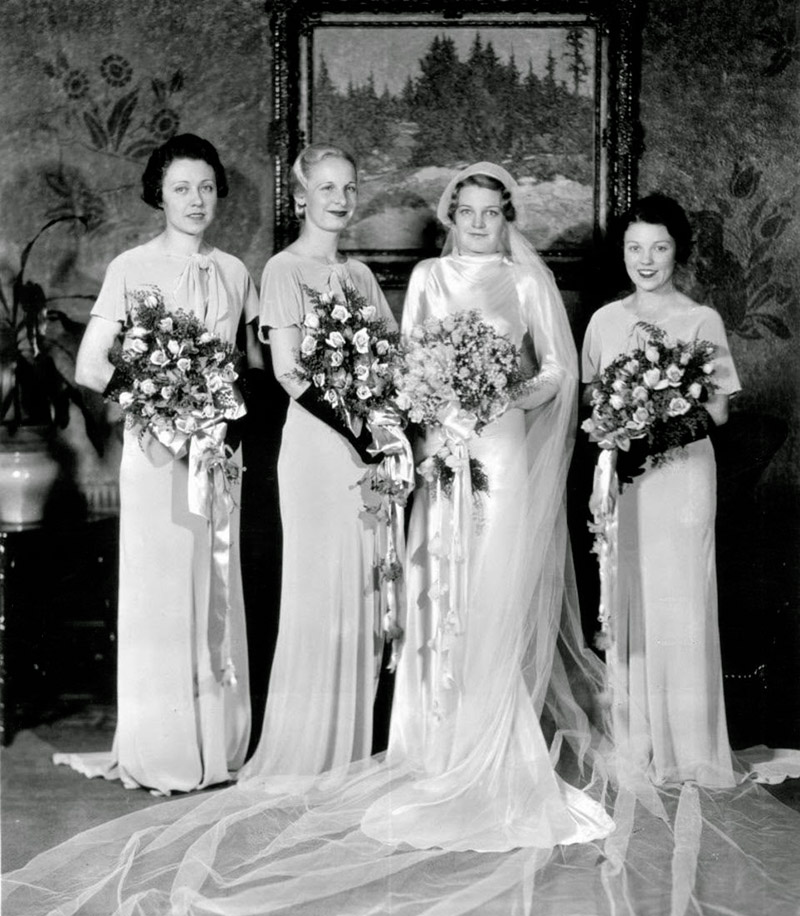 Свадебная мода 1930 годов - винтажные фото лучшее,мода,модные советы,Наряды