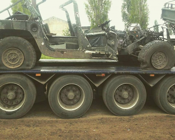 Ополченцы ДНР точным ударом из «Града» уничтожили «Хаммер» солдат ВСУ