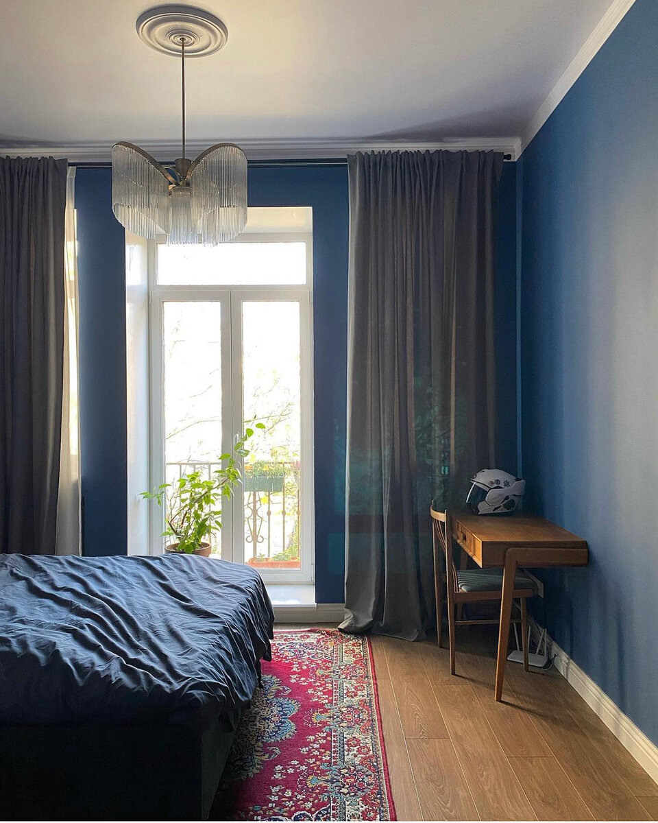 Как мне живётся с синими стенами в спальне идеи для дома,Интерьер и дизайн