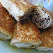Блинчики с куриными сердечками и желудочками