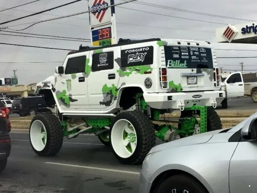 11 фотографий крайне нелепого тюнинга внедорожников Hummer H2 Hummer, этого, только, колесные, владелец, внедорожник, лимузин, автомобилей, Посмотрите, огромные, крыше, точно, хрома, другим, сделать, сделал, задней, проектов, Особенно, самый