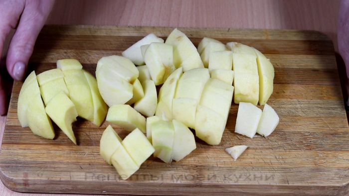 Куриная печень с яблоками и луком. Очень неожиданно. Но очень вкусно! горячие блюда,мясные блюда