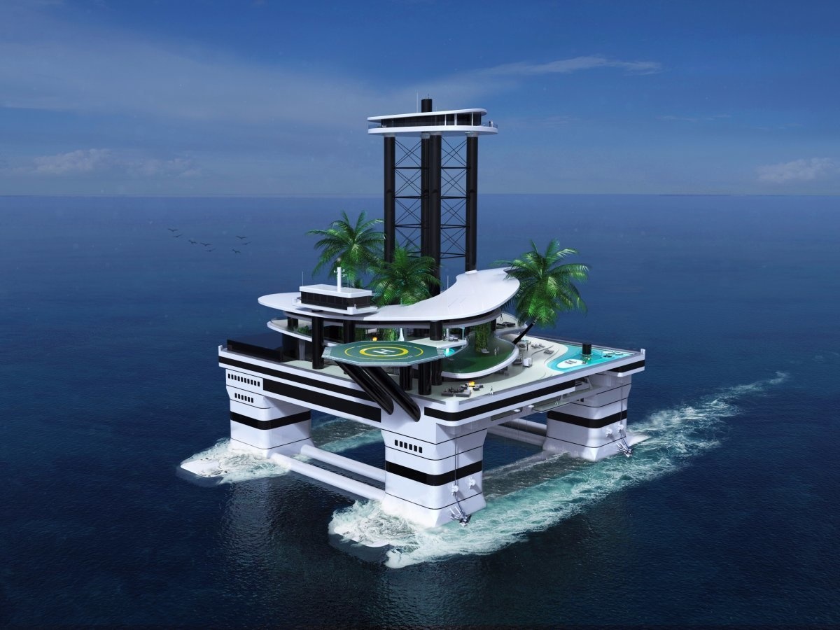 Передвижные частные острова для миллиардеров 
