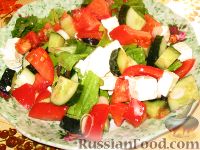 Фото к рецепту: Салат деревенский по-гречески