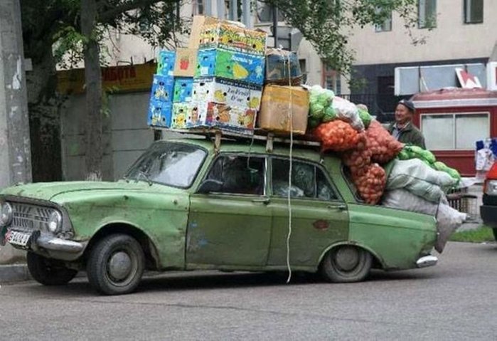 Впихиваем невпихуемое. Фото от опытных водителей   Водители, умеют, перевозить, грузы, доведут, истерики, инспектора, ГАИ    