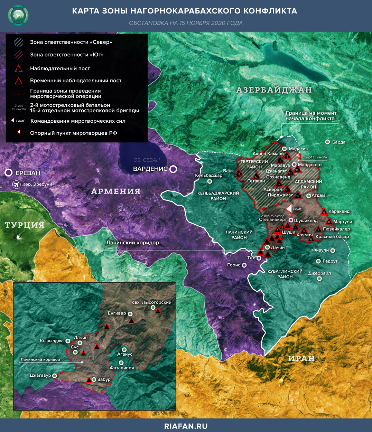 Карта миротворцев в Карабахе