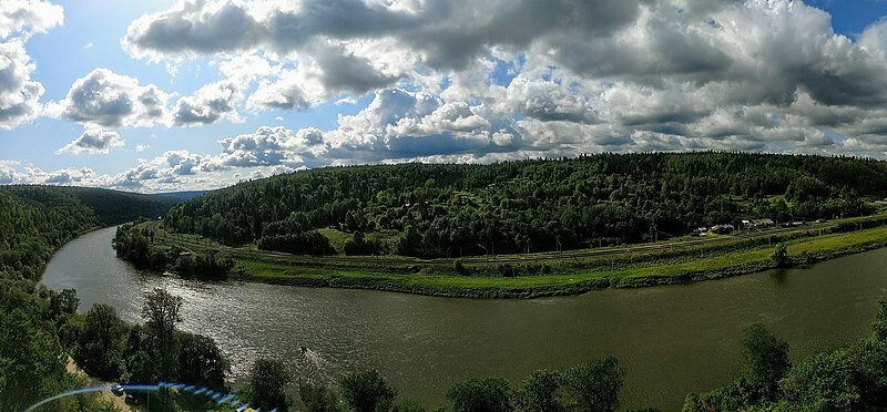Панорама реки Сылва (граница Свердловской области и Пермского края)