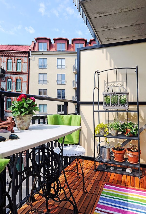 Оформление открытого балкона балкон,идеи для дома,интерьер и дизайн